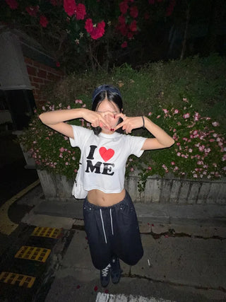 I ❤️ ME crop tee