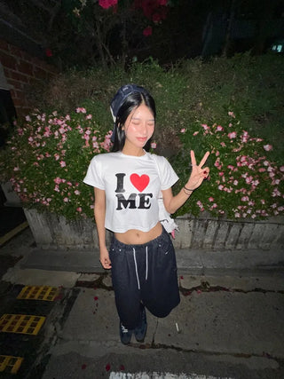 I ❤️ ME crop tee