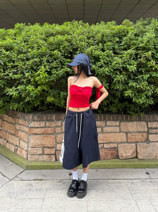 Ribbon shirring top
