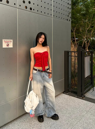Ribbon shirring top