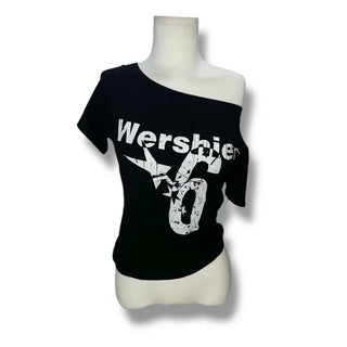 Number 6 Crop Off-Shoulder