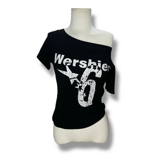 Number 6 Crop Off-Shoulder