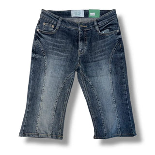 Denim cut slim capri pants