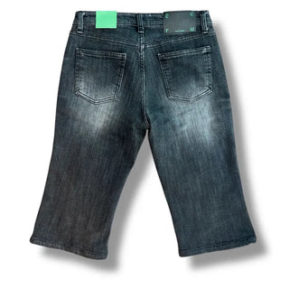 Denim cut slim capri pants