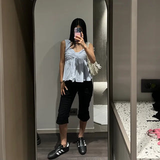Loka Cut-Line Span Capri Pants