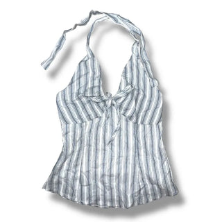 Mada stripe halter neck blouse