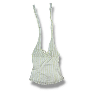 Mada stripe halter neck blouse