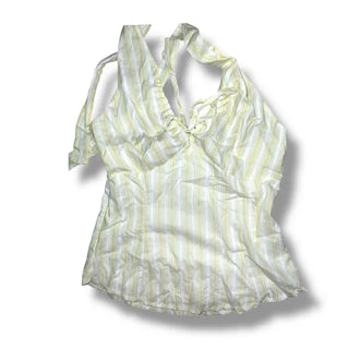 Mada stripe halter neck blouse
