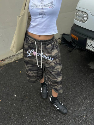 Loveme Lettering Bermuda Shorts