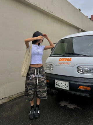 Loveme Lettering Bermuda Shorts