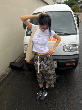 Loveme Lettering Bermuda Shorts