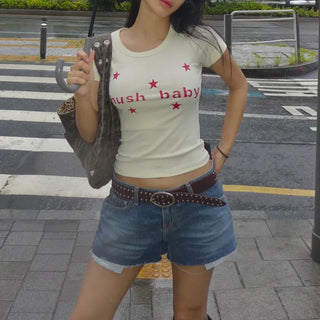 Hush baby crop tee