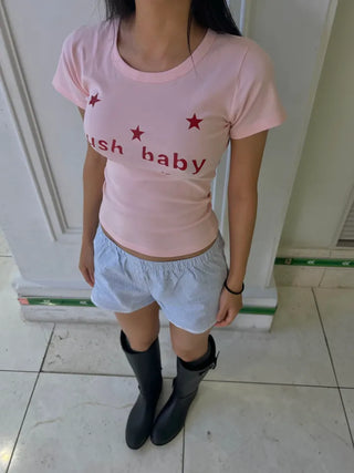 Hush baby crop tee