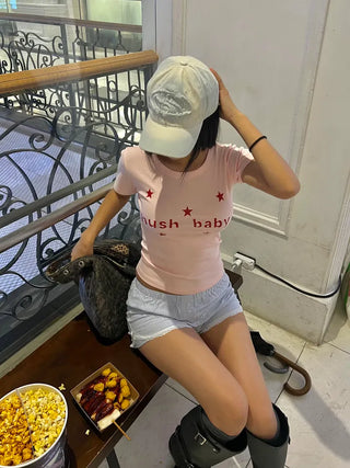 Hush baby crop tee