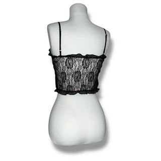 Lace ribbon top