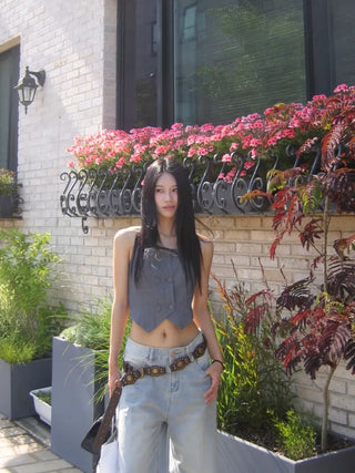 Lauren G halter vest