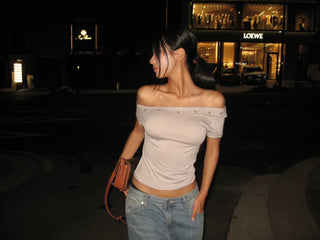 Eyelet off shoulder