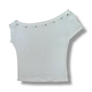 Eyelet off shoulder