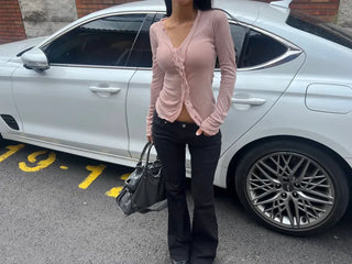 Cindy See-Through Frill Cardigan Top