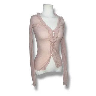Cindy See-Through Frill Cardigan Top