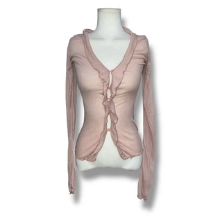 Cindy See-Through Frill Cardigan Top