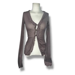 Cindy See-Through Frill Cardigan Top