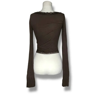 Delluna Unbalanced Lace T-Shirt
