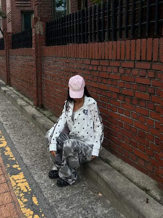 Star line track crop jacket