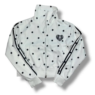 Star line track crop jacket