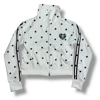 Star line track crop jacket