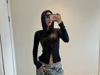 Newt Hooded Long Sleeve Cardigan Top