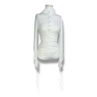 Katie See-Through Long-Sleeve Hooded Top