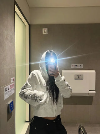 Letter Embroidered Hoodie