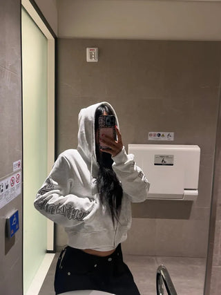 Letter Embroidered Hoodie
