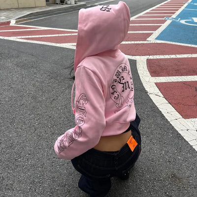 Letter Embroidered Hoodie
