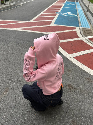 Letter Embroidered Hoodie