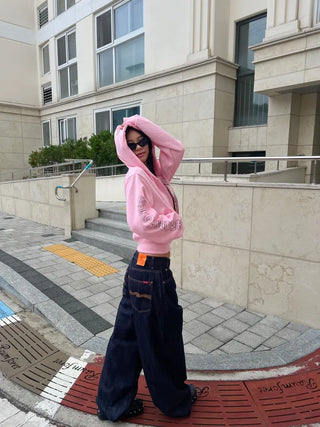 Letter Embroidered Hoodie
