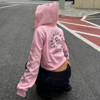 Letter Embroidered Hoodie