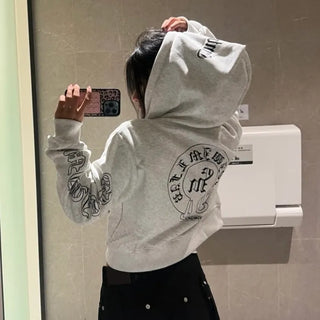 Letter Embroidered Hoodie