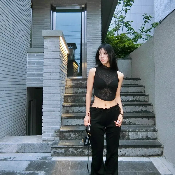 Lowkey Frill Shirring Spandex Pants