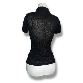 Volume see-through puff blouse
