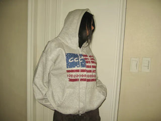AAA USA Overfit Hooded Zip-up
