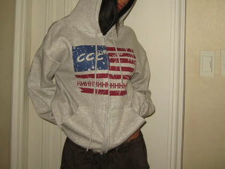 AAA USA Overfit Hooded Zip-up