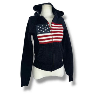 States Knit Boucle Hooded Zip-Up