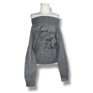 Lettering off knit
