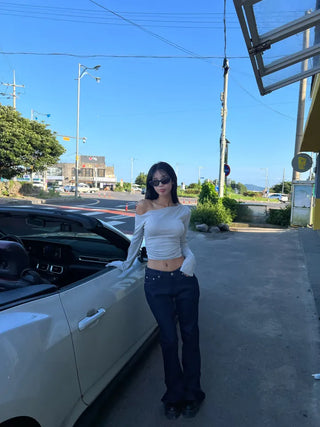 Non-fade spandex bootcut pants