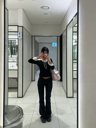 Non-fade spandex bootcut pants