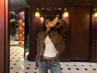 Loody suede brown jacket
