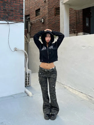 Babe Cubic Crop Hoodie