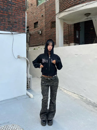 Babe Cubic Crop Hoodie